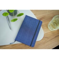 Notatnik ok. A5 z nadrukiem Twojego logo, materiał: papier, poliester, kolor: niebieski Notatnik ok. A5 z nadrukiem Twojego logo, materiał: papier, poliester, kolor: niebieski