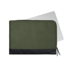 Pokrowiec na laptopa 16" VINGA Marlow, RPET z nadrukiem Twojego logo, materiał: poliester, kolor: zielony Pokrowiec na laptopa 16" VINGA Marlow, RPET z nadrukiem Twojego logo, materiał: poliester, kolor: zielony