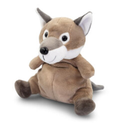 Pluszowy wilk | Loki z nadrukiem Twojego logo, materiał: plusz, kolor: szary