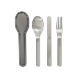 Zestaw sztućców Black+Blum z nadrukiem Twojego logo, materiał: pp, stal nierdzewna, stal, kolor: srebrny Zestaw sztućców Black+Blum z nadrukiem Twojego logo, materiał: pp, stal nierdzewna, stal, kolor: srebrny