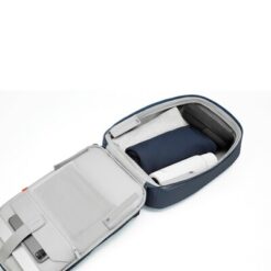 Bobby Edge plecak chroniący przed kieszonkowcami z nadrukiem Twojego logo, materiał: pu, rpet, kolor: niebieski Bobby Edge plecak chroniący przed kieszonkowcami z nadrukiem Twojego logo, materiał: pu, rpet, kolor: niebieski