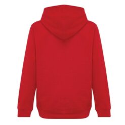 Dziecięca bluza z kapturem i kieszeniami Iqoniq Yengo z bawełny z recyklingu z nadrukiem Twojego logo, materiał: bawełna, kolor: czerwony Dziecięca bluza z kapturem i kieszeniami Iqoniq Yengo z bawełny z recyklingu z nadrukiem Twojego logo, materiał: bawełna, kolor: czerwony