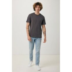 Koszulka z bawełny z recyklingu Iqoniq Brett z nadrukiem Twojego logo, materiał: bawełna, kolor: szary