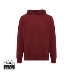 Bluza z kapturem i kieszeniami Iqoniq Yengo z bawełny z recyklingu z nadrukiem Twojego logo, materiał: bawełna, kolor: czerwony