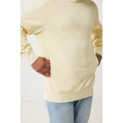 Bluza z kapturem i kieszeniami Iqoniq Yengo z bawełny z recyklingu z nadrukiem Twojego logo, materiał: bawełna, kolor: żółty