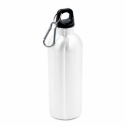 Butelka sportowa 500 ml z karabińczykiem | Brenda z nadrukiem Twojego logo, materiał: plastik, stal nierdzewna, stal, kolor: biały Butelka sportowa 500 ml z karabińczykiem | Brenda z nadrukiem Twojego logo, materiał: plastik, stal nierdzewna, stal, kolor: biały