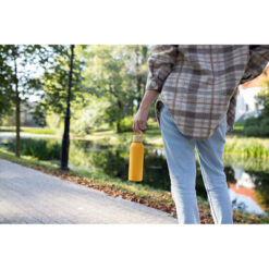 Butelka termiczna 500 ml | Zeniqua z nadrukiem Twojego logo, materiał: plastik, bambus, stal nierdzewna, stal, kolor: biały Butelka termiczna 500 ml | Zeniqua z nadrukiem Twojego logo, materiał: plastik, bambus, stal nierdzewna, stal, kolor: biały