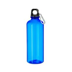 Butelka sportowa 630 ml z RPET z karabińczykiem z nadrukiem Twojego logo, materiał: rpet, kolor: niebieski