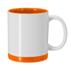 Kubek ceramiczny 350 ml z nadrukiem Twojego logo, materiał: ceramika, kolor: pomarańczowy