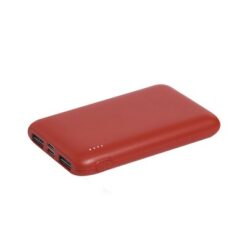 Power bank 5000 mAh z nadrukiem Twojego logo, kolor: czerwony Power bank 5000 mAh z nadrukiem Twojego logo, kolor: czerwony