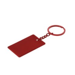 Brelok do kluczy z nadrukiem Twojego logo, materiał: stal nierdzewna, stal, kolor: czerwony Brelok do kluczy z nadrukiem Twojego logo, materiał: stal nierdzewna, stal, kolor: czerwony