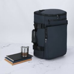Plecak na laptopa 15" z nadrukiem Twojego logo, materiał: pu, kolor: czarny Plecak na laptopa 15" z nadrukiem Twojego logo, materiał: pu, kolor: czarny