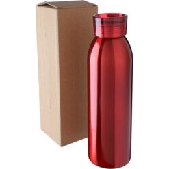 Butelka sportowa 650 ml z nadrukiem Twojego logo, materiał: plastik, stal nierdzewna, silikon, stal, kolor: czerwony Butelka sportowa 650 ml z nadrukiem Twojego logo, materiał: plastik, stal nierdzewna, silikon, stal, kolor: czerwony
