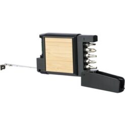 Miara 3m z nadrukiem Twojego logo, materiał: plastik, bambus, kolor: czarny