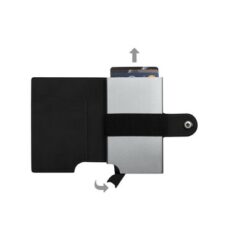 Portfel BrandCharger Wally Porto z nadrukiem Twojego logo, materiał: aluminium, pu, kolor: czarny Portfel BrandCharger Wally Porto z nadrukiem Twojego logo, materiał: aluminium, pu, kolor: czarny