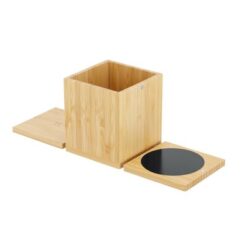 Bambusowa ładowarka bezprzewodowa 15W, pojemnik na przybory do pisania, podgrzewacz do kubka z nadrukiem Twojego logo, materiał: bambus, kolor: drewno Bambusowa ładowarka bezprzewodowa 15W, pojemnik na przybory do pisania, podgrzewacz do kubka z nadrukiem Twojego logo, materiał: bambus, kolor: drewno