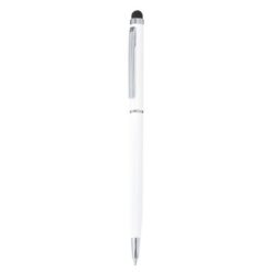 Długopis z aluminium z recyklingu, touch pen z nadrukiem Twojego logo, materiał: aluminium, kolor: biały