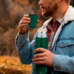 Termos 500 ml ze stali nierdzewnej z recyklingu z nadrukiem Twojego logo, materiał: stal nierdzewna, stal, kolor: czarny Termos 500 ml ze stali nierdzewnej z recyklingu z nadrukiem Twojego logo, materiał: stal nierdzewna, stal, kolor: czarny