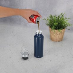 Butelka termiczna 500 ml ze stali nierdzewnej z recyklingu z nadrukiem Twojego logo, materiał: stal nierdzewna, stal, ceramika, kolor: czarny Butelka termiczna 500 ml ze stali nierdzewnej z recyklingu z nadrukiem Twojego logo, materiał: stal nierdzewna, stal, ceramika, kolor: czarny