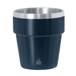 Kubek 250 ml ze stali nierdzewnej z recyklingu z nadrukiem Twojego logo, materiał: stal nierdzewna, stal, kolor: granatowy