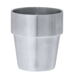 Kubek 250 ml ze stali nierdzewnej z recyklingu z nadrukiem Twojego logo, materiał: stal nierdzewna, stal, kolor: srebrny