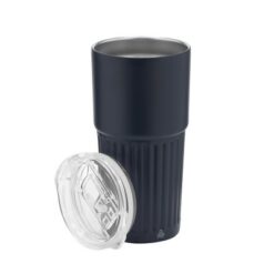 Kubek termiczny 600 ml ze stali nierdzewnej z recyklingu z nadrukiem Twojego logo, materiał: stal nierdzewna, stal, kolor: granatowy Kubek termiczny 600 ml ze stali nierdzewnej z recyklingu z nadrukiem Twojego logo, materiał: stal nierdzewna, stal, kolor: granatowy