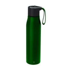 Butelka sportowa 700 ml z aluminium z recyklingu z nadrukiem Twojego logo, materiał: aluminium, kolor: zielony