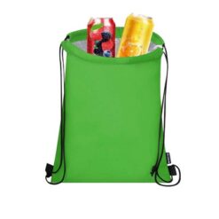 Worek ze sznurkiem RPET z nadrukiem Twojego logo, materiał: aluminium, poliester, rpet, kolor: zielony Worek ze sznurkiem RPET z nadrukiem Twojego logo, materiał: aluminium, poliester, rpet, kolor: zielony