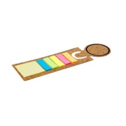 Zestaw do notatek, karteczki samoprzylepne, linijka z nadrukiem Twojego logo, materiał: korek, kolor: neutralny Zestaw do notatek, karteczki samoprzylepne, linijka z nadrukiem Twojego logo, materiał: korek, kolor: neutralny