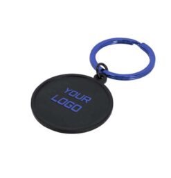 Brelok do kluczy z nadrukiem Twojego logo, materiał: aluminium, kolor: niebieski