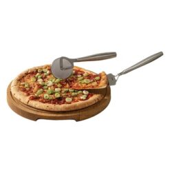Zestaw do pizzy BOSKA Copenhagen z nadrukiem Twojego logo, materiał: stal nierdzewna, stal, kolor: szary Zestaw do pizzy BOSKA Copenhagen z nadrukiem Twojego logo, materiał: stal nierdzewna, stal, kolor: szary