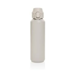 Butelka sportowa 600 ml Via z nadrukiem Twojego logo, materiał: pp, stal nierdzewna, stal, kolor: beżowy Butelka sportowa 600 ml Via z nadrukiem Twojego logo, materiał: pp, stal nierdzewna, stal, kolor: beżowy
