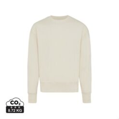 Luźna bluza z bawełny z recyklingu Iqoniq Kruger z nadrukiem Twojego logo, materiał: bawełna, kolor: neutralny