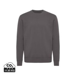 Luźna bluza z bawełny z recyklingu Iqoniq Kruger z nadrukiem Twojego logo, materiał: bawełna, kolor: szary