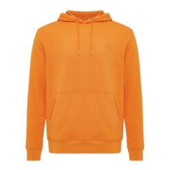 Lekka bluza z kapturem Iqoniq Rila, bawełna z recyklingu z nadrukiem Twojego logo, materiał: bawełna, kolor: pomarańczowy Lekka bluza z kapturem Iqoniq Rila, bawełna z recyklingu z nadrukiem Twojego logo, materiał: bawełna, kolor: pomarańczowy
