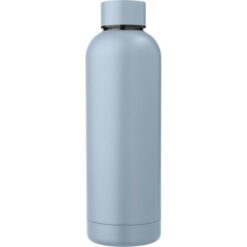Butelka termiczna 500 ml ze stali nierdzewnej z recyklingu z nadrukiem Twojego logo, materiał: plastik, stal nierdzewna, stal, kolor: niebieski pastelowy