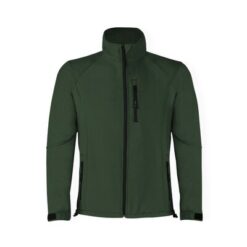 Wodoodporna i oddychająca kurtka z nadrukiem Twojego logo, materiał: poliester, soft shell, spandex, kolor: khaki