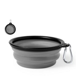 Miska dla psa, składana z nadrukiem Twojego logo, materiał: tpr, kolor: szary