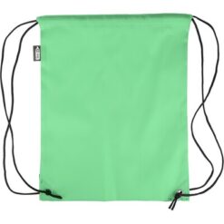 Worek ze sznurkiem z nadrukiem Twojego logo, materiał: poliester, rpet, kolor: jasnozielony Worek ze sznurkiem z nadrukiem Twojego logo, materiał: poliester, rpet, kolor: jasnozielony