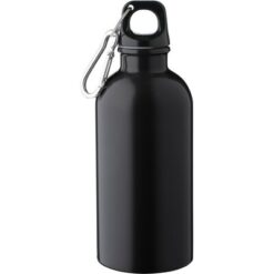 Butelka sportowa 400 ml z nadrukiem Twojego logo, materiał: metal, pp, stal nierdzewna, stal, kolor: czarny