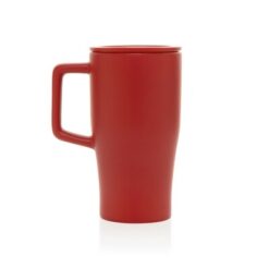 Ceramiczny kubek podrożny 490 ml z nadrukiem Twojego logo, materiał: pp, ceramika, kolor: czerwony Ceramiczny kubek podrożny 490 ml z nadrukiem Twojego logo, materiał: pp, ceramika, kolor: czerwony