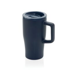 Ceramiczny kubek podrożny 490 ml z nadrukiem Twojego logo, materiał: pp, ceramika, kolor: granatowy