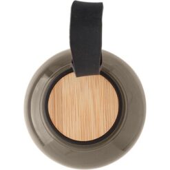 Butelka sportowa 500 ml RPET z nadrukiem Twojego logo, materiał: bambus, pp, silikon, kolor: czarny Butelka sportowa 500 ml RPET z nadrukiem Twojego logo, materiał: bambus, pp, silikon, kolor: czarny