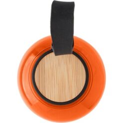 Butelka sportowa 500 ml RPET z nadrukiem Twojego logo, materiał: bambus, pp, silikon, kolor: pomarańczowy Butelka sportowa 500 ml RPET z nadrukiem Twojego logo, materiał: bambus, pp, silikon, kolor: pomarańczowy