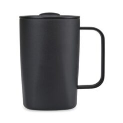 Kubek termiczny 450 ml Aviana™ Rowan z nadrukiem Twojego logo, materiał: pp, stal nierdzewna, stal, kolor: czarny