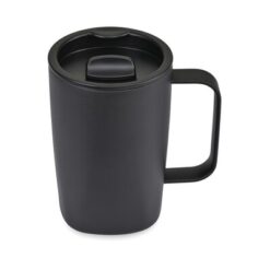 Kubek termiczny 450 ml Aviana™ Rowan z nadrukiem Twojego logo, materiał: pp, stal nierdzewna, stal, kolor: czarny Kubek termiczny 450 ml Aviana™ Rowan z nadrukiem Twojego logo, materiał: pp, stal nierdzewna, stal, kolor: czarny