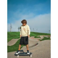 Dziecięca bluza z kapturem i kieszeniami Iqoniq Yengo z bawełny z recyklingu z nadrukiem Twojego logo, materiał: bawełna, kolor: żółty