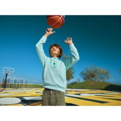 Dziecięca bluza z kapturem i kieszeniami Iqoniq Yengo z bawełny z recyklingu z nadrukiem Twojego logo, materiał: bawełna, kolor: zielony Dziecięca bluza z kapturem i kieszeniami Iqoniq Yengo z bawełny z recyklingu z nadrukiem Twojego logo, materiał: bawełna, kolor: zielony