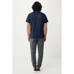 Koszulka sportowa Iqoniq Tikal, poliester z recyklingu z nadrukiem Twojego logo, materiał: poliester, kolor: granatowy