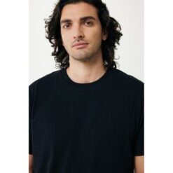 Luźna koszulka Iqoniq Kakadu, bawełna z recyklingu z nadrukiem Twojego logo, materiał: bawełna, kolor: czarny